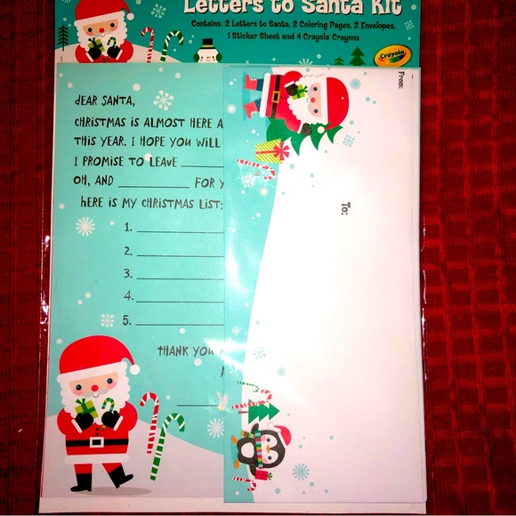 Hallmark Santa Letters with coloring sheets, envelopes, Crayons - Picture 1 of 16